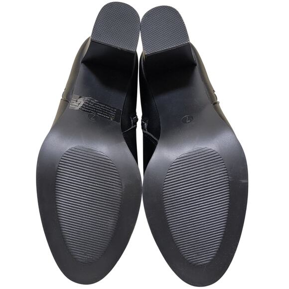 New York & Company Women Angie Block Heel Biker Bootie Size US 7 Black - Picture 5 of 6